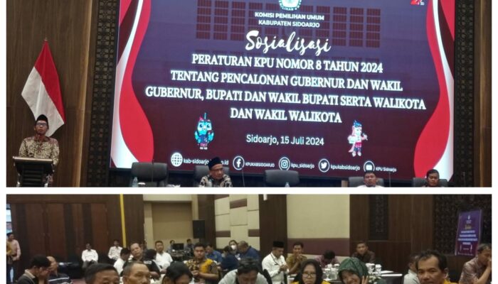 Untuk Meningkatkan dan Partisipasi Masyarakat Dalam Pilkada 2024, KPU Kabupaten Sidoarjo Gelar Sosialisasi PKPU Nomor 8 Tahun 2024