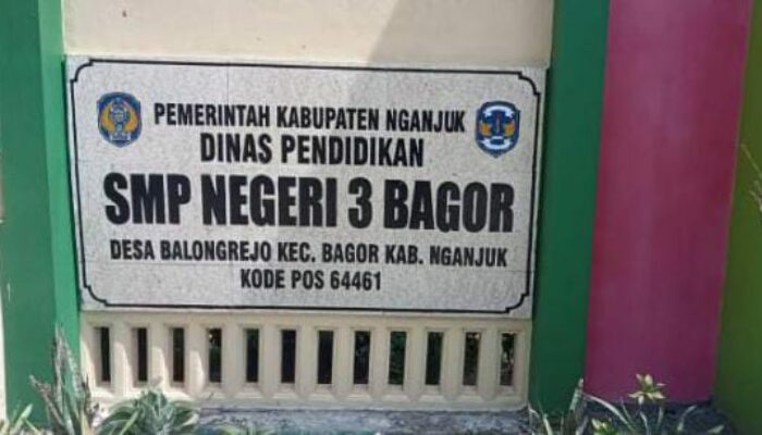 Rehabilitasi SMP Negeri 3 Bagor oleh Dinas Pendidikan Kabupaten Nganjuk melalui  DAK 2024