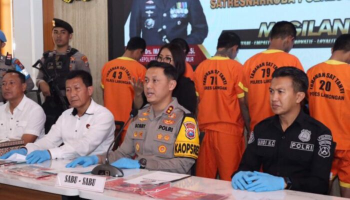 8 Tersangka Pengedar Sabu Diamankan Polres Lamongan