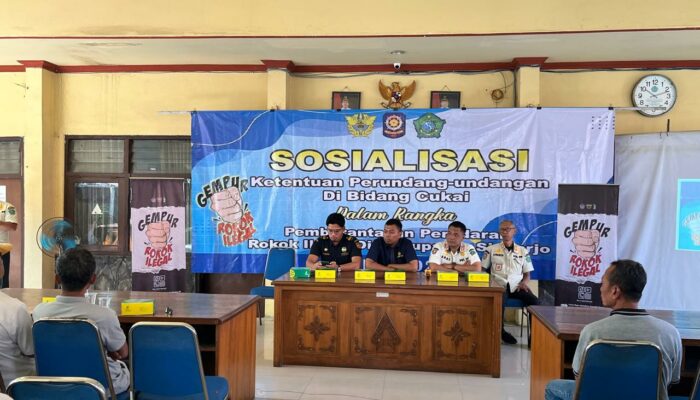 Sosialisasi Dari Satuan Satpol PP Terkait Peredaran Rokok Ilegal Untuk Warga Dan Masyarakat Krian