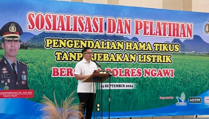 Polres Ngawi Lakukan Sosialisasi Pada Korban Jebakan Tikus Beraliran Listrik di Sawah