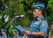 Gelora Semangat Pemuda Prajurit TNI AL Terlihat Saat Upacara Hari Sumpah Pemuda Ke-96 Tahun 2024