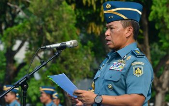 Gelora Semangat Pemuda Prajurit TNI AL Terlihat Saat Upacara Hari Sumpah Pemuda Ke-96 Tahun 2024