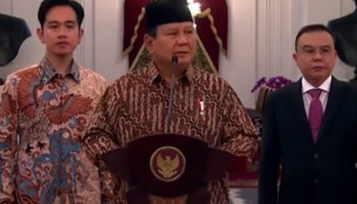 Presiden dan Wapres Umumkan Nama Menteri dan Pejabat Setingkat Menteri “Kabinet Merah Putih”