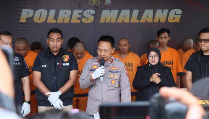 Polres Malang Ungkap 16 Kasus Perjudian, Amankan 17 Tersangka dalam Program 100 Hari Asta Cita Presiden RI