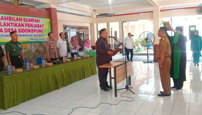 Moch. Zainul Maarif Ditugaskan Mulai diujung Tahun Anggaran, Dilantik Camat Buduran Menjadi Pj Kepala Desa Sidokepung