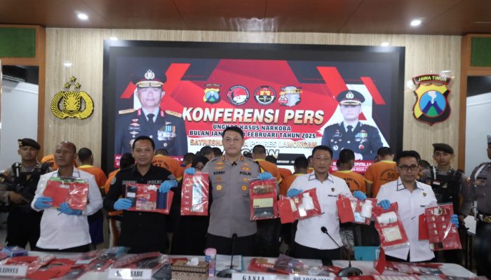 Satresnarkoba Polres Lamongan Polda Jatim Berhasil Ungkap 29 Kasus Narkoba, 39 Tersangka Diamankan