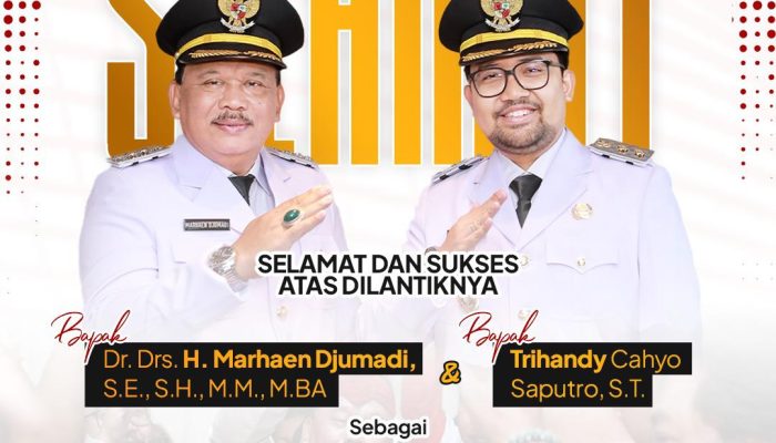 Kepala Dinas beserta staff Berikan Ucapan* SELAMAT* kepada Kang Marhaen DJumadi & Tri Handi Cahyo. Bupati & Wakil Bupati Nganjuk periode 2025-2030