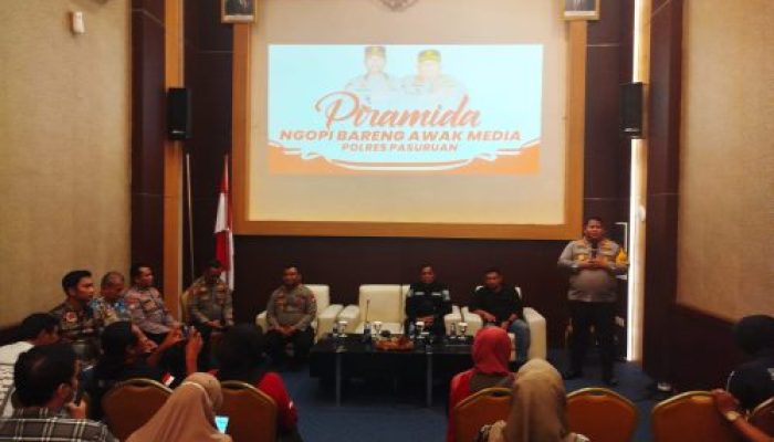 Piramida Ngopi Bareng Kapolres Pasuruan Dengan Awak Media