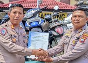 Satlantas Sampang Terima Pelimpahan BB Ranmor Dari Satlantas Polres Bangkalan