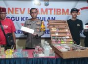 Polsek Krian Sidoarjo Amankan Penjual dan Ratusan Bungkus Rokok Ilegal