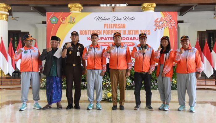 Atlet Porprov Jatim IX Dilepas Bupati dan Didoakan Kyai Untuk Rebut Medali