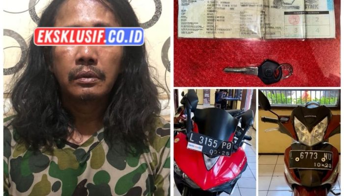 Polres Pelabuhan Tanjung Perak Mengamankan Pelaku Curanmor