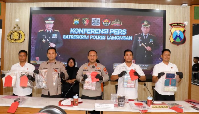 Polres Lamongan Ungkap Kasus Arisan Bodong Pelaku Diamankan Saat Hendak Kabur ke Malaysia