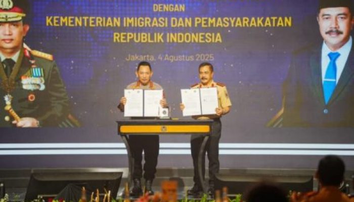Kapolri Teken Nota Kesepahaman dengan Kementerian Imipas