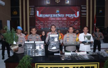 Operasi Tumpas Narkoba Polres Blitar Kota Amankan 9 Tersangka 1 Diantaranya Pemilik Lahan Ganja