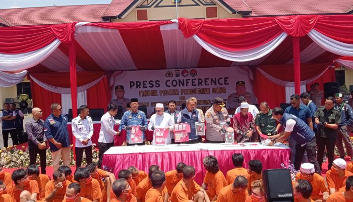 Polres Pasuruan Gelar Press Coference Sukses Ungkap Jaringan Kampung Narkoba dan TPPU Rp 3 Miliar