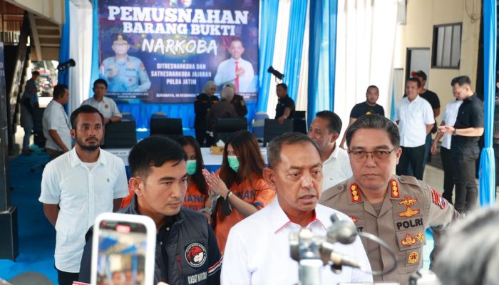 Jelang Nataru Ditresnarkoba Polda  Jatim Kembali Musnahkan Barang Bukti 9,3kg Sabu