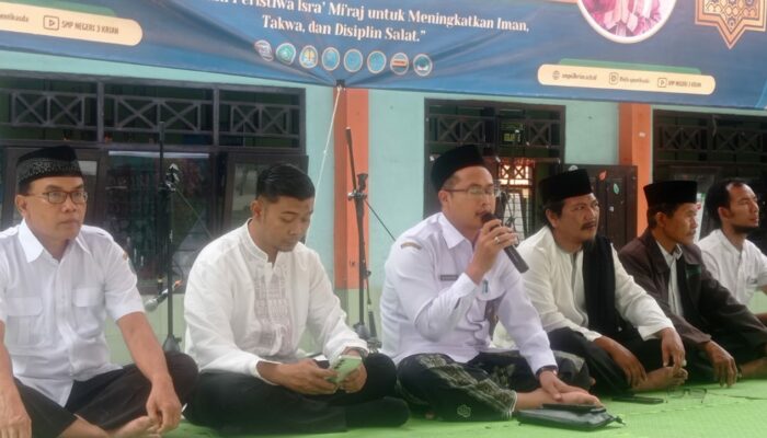 SMPN 3 Krian Menggelar Tabligh Akbar dalam Rangkah Memperingati Isro’ Mi’roj Nabi Muhammad SAW