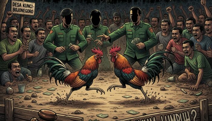 Adu Sabung Ayam Diduga Dikendalikan Oknum Berseragam, Hukum Seolah Lumpuh di Desa Kunci?