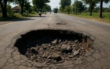 Keterangan Foto : Lubang Kejut Terlalu Banyak, Nyawa Terlalu Murah: Golkar Bojonegoro Ultimatum Negara atas Jalan Nasional Babat–Bojonegoro.