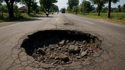 Keterangan Foto : Lubang Kejut Terlalu Banyak, Nyawa Terlalu Murah: Golkar Bojonegoro Ultimatum Negara atas Jalan Nasional Babat–Bojonegoro.
