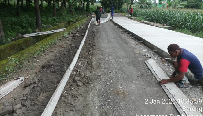 Rabat Beton Tak Kunjung Selesai, Di Drenges Sugihwaras, Pengawasan Proyek Dipertanyakan Tidak Sesuai Tehknik