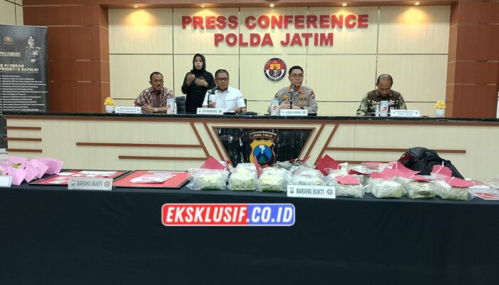 Ditresnarkoba Polda Jatim Ungkap 2 Kasus Narkoba, Total 33,374 Kg Sabu Disita