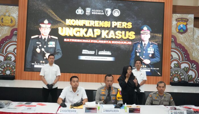 Polresta Sidoarjo Amankan Tiga Tersangka Penipuan Gondol Motor Modus Minta Tolong
