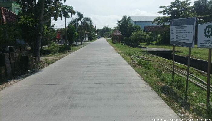 Jalan Rigid Beton Rampung, Warga Desa Nglarangan Kini Nikmati Akses Lancar
