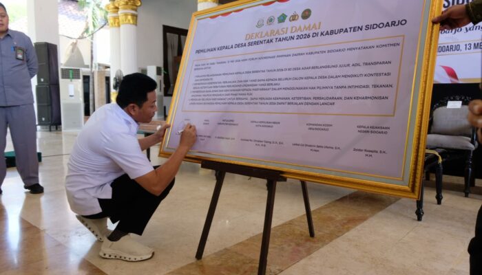 Pemkab Sidoarjo Gelar Deklarasi Damai Jelang Pilkades Serentak 2026