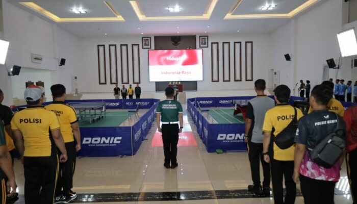 Turnamen Tenis Meja Polrestabes Surabaya Resmi Dibuka, Pererat Soliditas Antar Personel