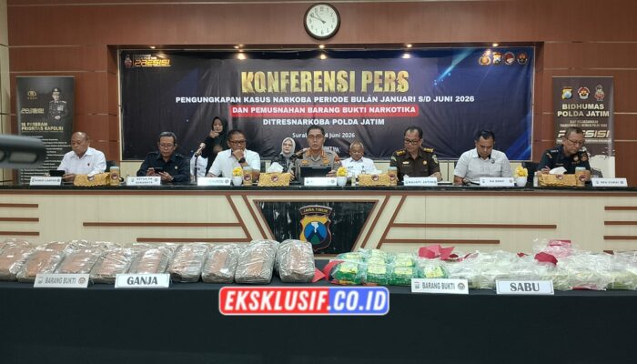 Semester I 2026, Ditresnarkoba Polda Jatim Ungkap 3.157 Kasus Narkoba