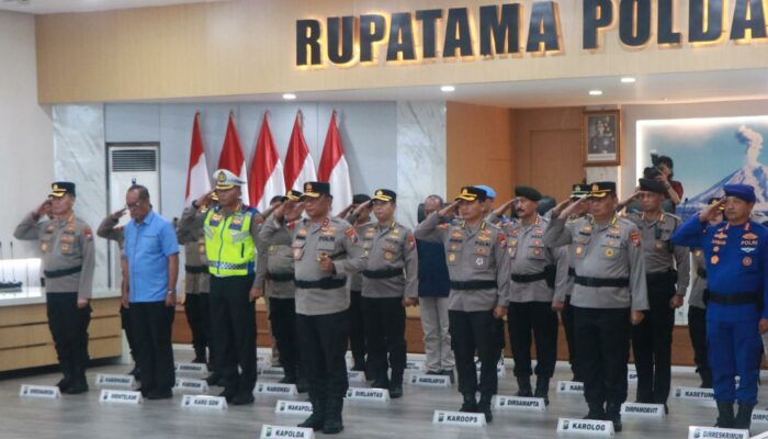 Jelang Hari Bhayangkara ke-80, Polda Jatim Ikuti Upacara Pemuliaan Nilai-Nilai Tribrata