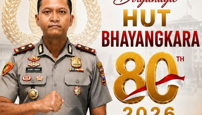 Kompol Julkifli Sinaga, S.I.K., M.H., Kapolsek Asemrowo Mengucapkan Dirgahayu HUT Bhayangkara ke-80