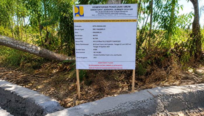 Tembus Progres 140 Meter, Warga Desa Ringinrejo Gotong Royong Garap Saluran Irigasi P3-TGAI