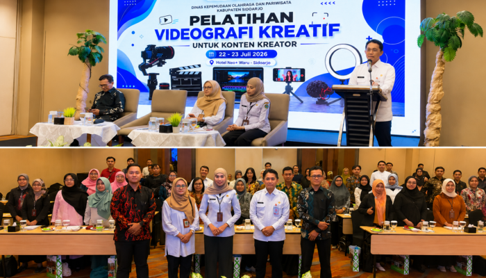 Tingkatkan Kapasitas Pemuda dan Ekonomi Kreatif, Disporapar Sidoarjo Gelar Pelatihan Videografi Konten Kreator