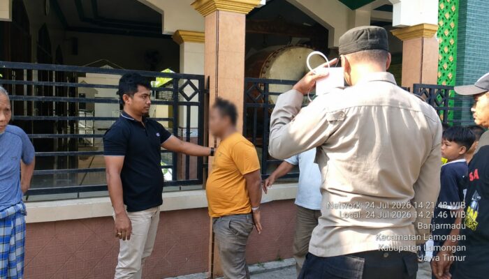 Bermodal Lidi Berperekat, Residivis di Lamongan Diringkus Usai Gasak Kotak Amal Masjid
