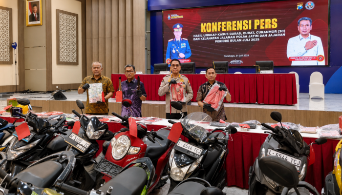 Grebek Kejahatan Jalanan Selama Juli 2026, Polda Jatim Ungkap 178 Kasus 3C dan Ringkus 206 Tersangka