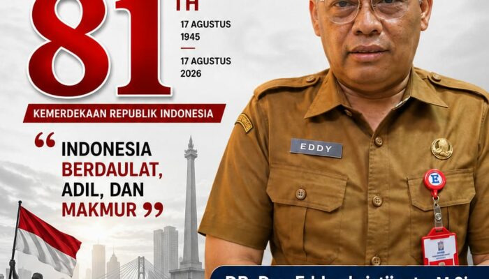 Drs. Eddy Christijanto Kadis Kominfo Kota Surabaya Mengucapkan Selamat Peringatan Dirgahayu Republik Indonesia ke-81 Th, 17 Agustus 2026