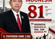 H. Syaifuddin Zuhri, Ketua DPRD Kota Surabaya Mengucapkan Selamat Peringatan Dirgahayu Republik Indonesia ke-81 Th, 17 Agustus 2026