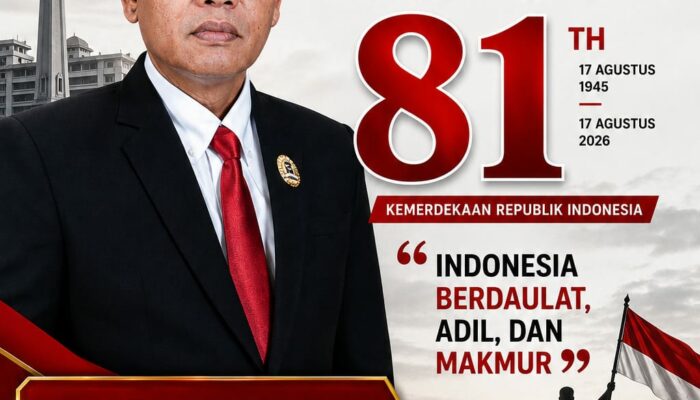 H. Syaifuddin Zuhri, Ketua DPRD Kota Surabaya Mengucapkan Selamat Peringatan Dirgahayu Republik Indonesia ke-81 Th, 17 Agustus 2026