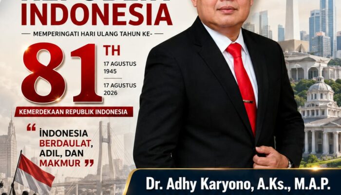 Dr. Adhy Karyono, Sekda Prov Jawa Timur Mengucapkan Selamat Peringatan Dirgahayu Republik Indonesia ke-81 Th, 17 Agustus 2026