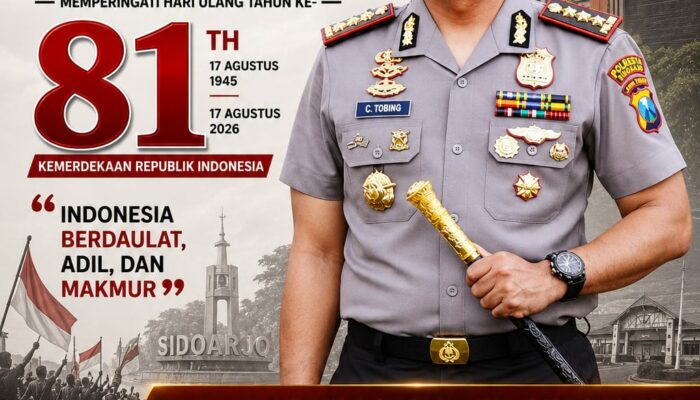 Dr. Christian Tobing, Kapolresta Sidoarjo Selamat Peringatan Dirgahayu Republik Indonesia ke-81 Th, 17 Agustus 2026