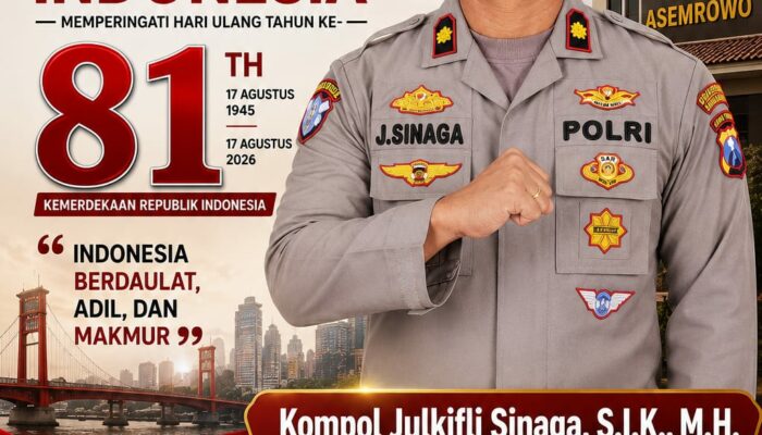 Kompol Julkifli Sinaga, Kapolsek Asemrowo Selamat Peringatan Dirgahayu Republik Indonesia ke-81 Th, 17 Agustus 2026