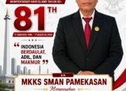 H.Moh Arifin, MKKS SMA Pamekasan, Mengucapkan Selamat Memperingati  Dirgahayu Republik Indonesia Ke – 81 Tahun, 17 Agustus 2026