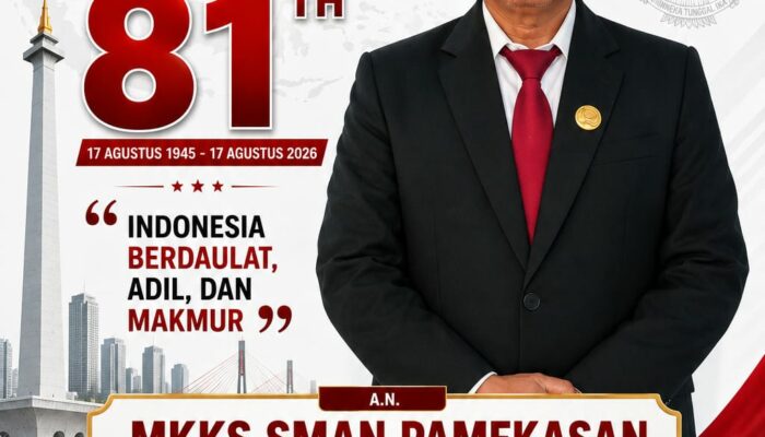 H.Moh Arifin, MKKS SMA Pamekasan, Mengucapkan Selamat Memperingati  Dirgahayu Republik Indonesia Ke – 81 Tahun, 17 Agustus 2026